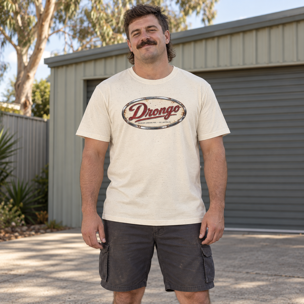 Drongo — T-Shirt — Australian bloke lifestyle mockup
