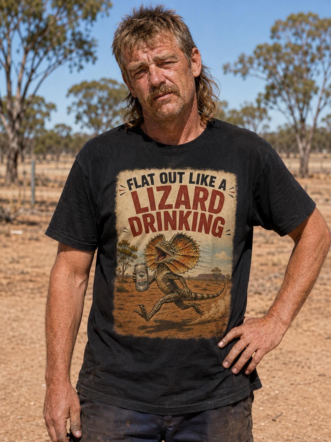 Flat Out Like a Lizard Drinking — T-Shirt