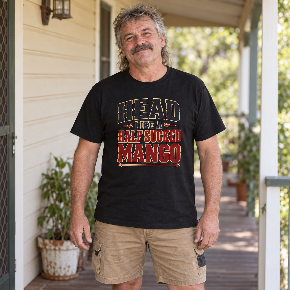 Head Like a Half Sucked Mango (Bold Text) — T-Shirt