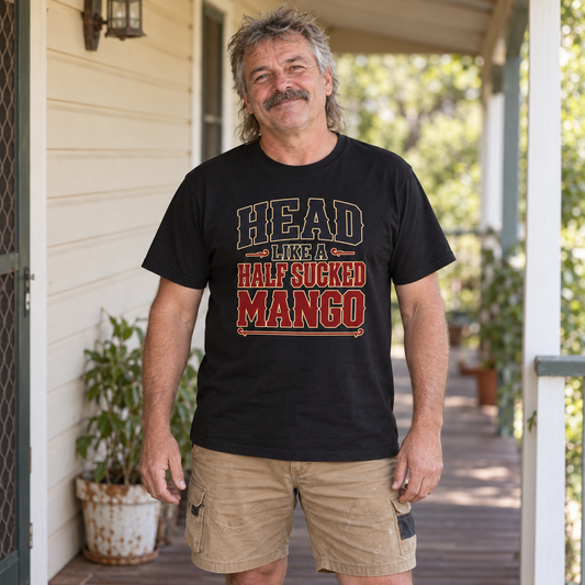 Head Like a Half Sucked Mango (Bold Text) — T-Shirt